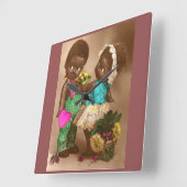 1920s RPPC schattige zwarte poppen uit liefde Vierkante Klok (Hoek)