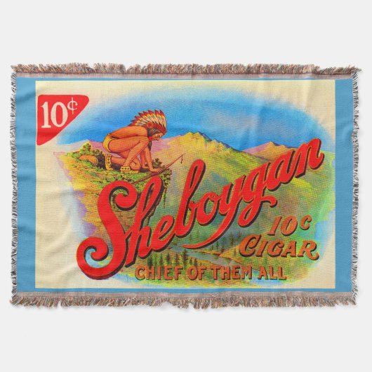 1920s Sheboygan-sigarenetiket Deken (Voorkant)