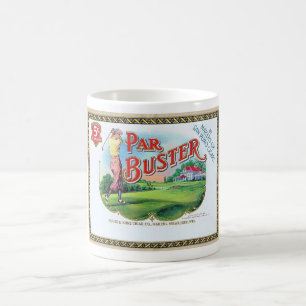 1920s SIGARENDOOS LABEL...PAR BUSTER...NICE Koffiemok
