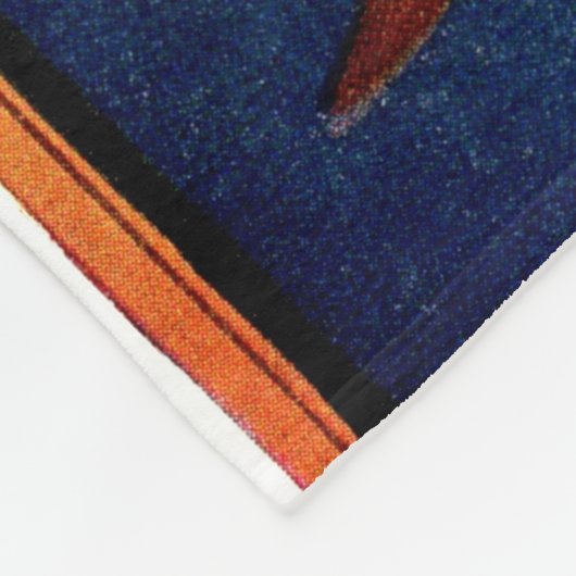 1920s-slang en mooie vrouw op de maan fleece deken (Hoek)