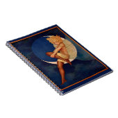 1920s-slang en mooie vrouw op de maan notitieboek (Rechterzijde)