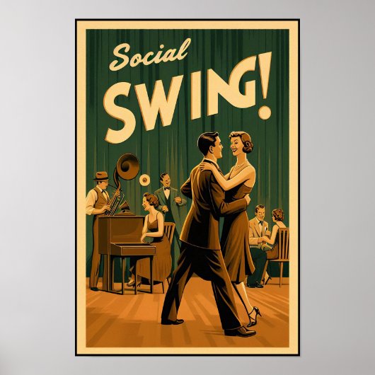 1920's Social Swing Dance Vintage Poster (Voorkant)