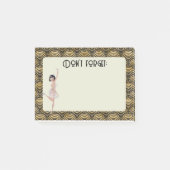 1920's stijl notitieblok twintigers flapper retro post-it® notes (Voorkant)