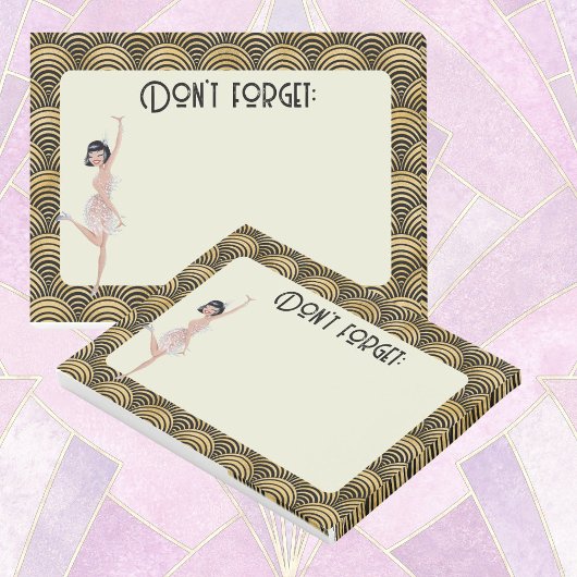 1920's stijl notitieblok twintigers flapper retro post-it® notes