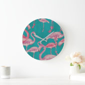 1920s stijl  republiek flamingo kunstwerk van grote klok (Huis)