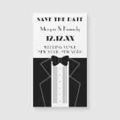 1920s Stijl Tuxedo Bruiloft Save the Date Magnet (Voorkant)