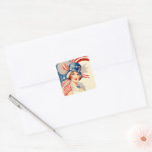 1920s Style 4th of July Patriottische Sticker (Envelop)