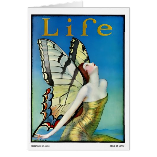 1920s style girl greetings card  (Voorkant)