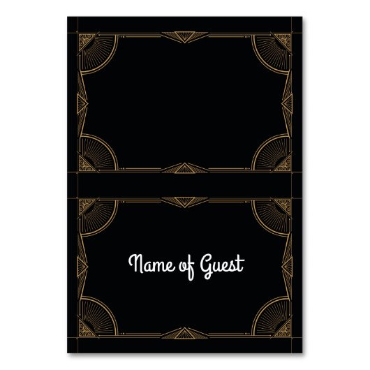 1920's tafel Kaarten naam van de gast bruiloft art (Voorkant)