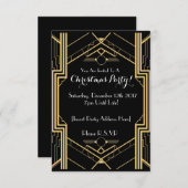 1920's Thema Kerstfeest Uitnodiging (Voorkant / Achterkant)