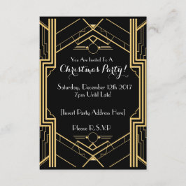 1920's Thema Kerstfeest Uitnodiging