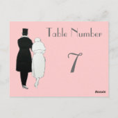 1920's Thema Trouwtafel Nummer Kaarten (Achterkant)