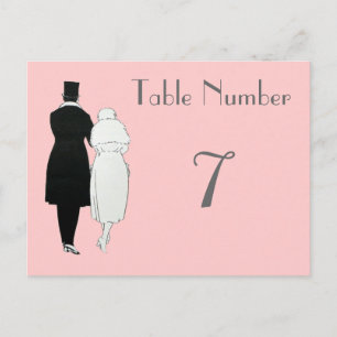 1920's Thema Trouwtafel Nummer Kaarten