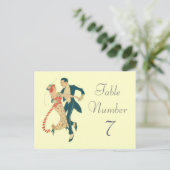 1920's Thema Trouwtafel Nummer Kaarten (Staand voorkant)