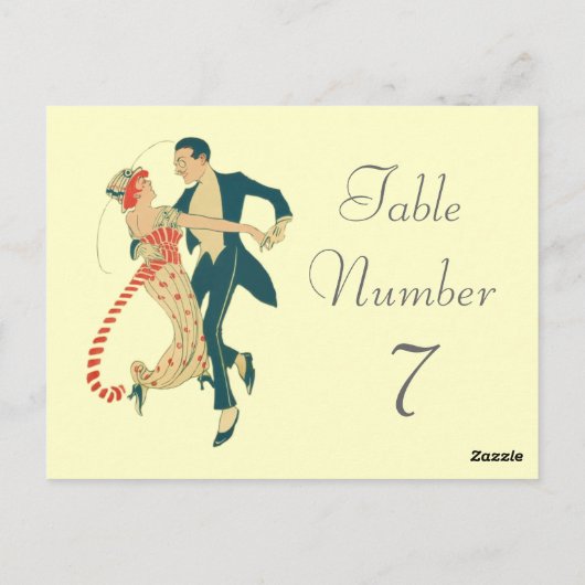 1920's Thema Trouwtafel Nummer Kaarten (Achterkant)