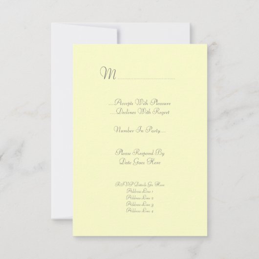 1920's Thematische bruiloft R.S.V.P. Kaarten RSVP Kaartje (Achterkant)