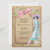 1920's Theme Bridal Shower Invitation Kaart (Voorkant)