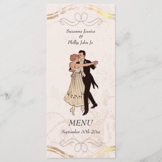 1920's Theme Wedding Menu (Voorkant)