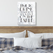 1920's Tijd om te Drinken Champagne Canvas zilver (Insitu (Slaapkamer))