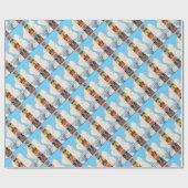 1920s totempaal afdrukken cadeaupapier (Vlak)