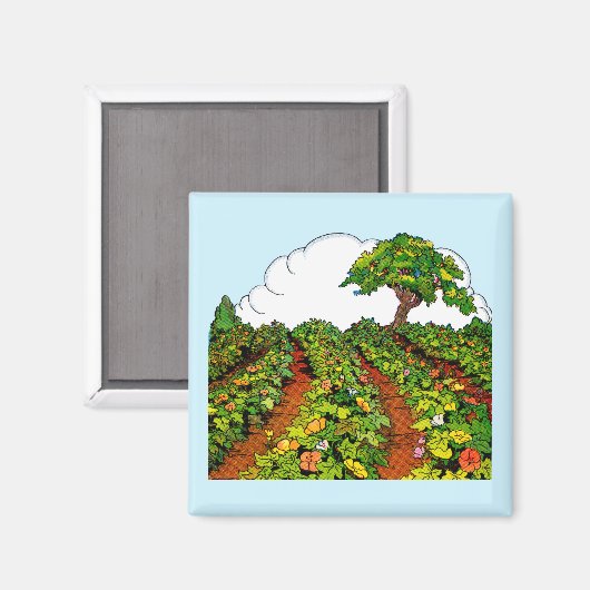 1920s tuinafdrukken magneet (Voorkant / Achterkant)