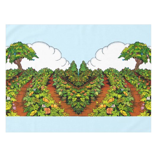 1920s tuinafdrukken tafelkleed (Voorkant (Horizontaal))