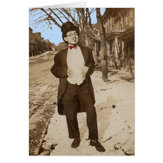 1920s vernaculair, jong man met fotoklasse (Voorkant)