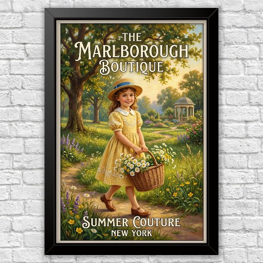 1920s Vintage Kinder Mode Reclame Poster