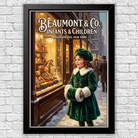 1920s Vintage Kinder Mode Reclame  Poster