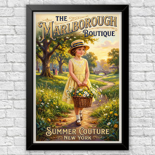 1920s Vintage Kinder Mode Reclame Poster