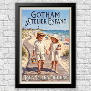 1920s Vintage Kinder Mode Reclame Poster