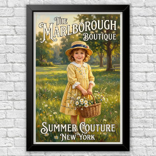 1920s Vintage Kinder Mode Reclame Poster