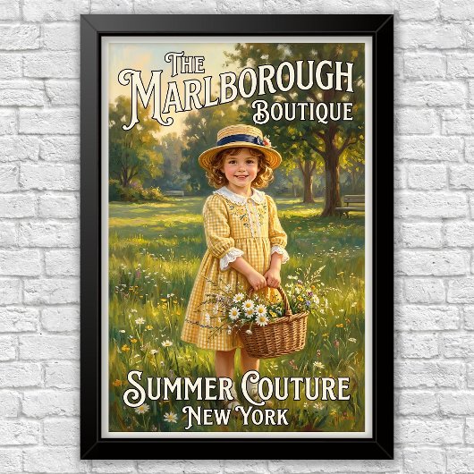 1920s Vintage Kinder Mode Reclame Poster
