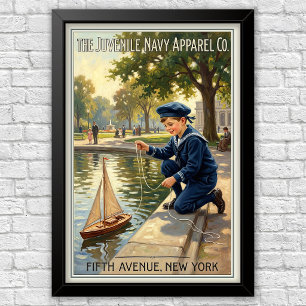 1920s Vintage Kinder Mode Reclame Poster