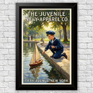 1920s Vintage Kinder Mode Reclame Poster