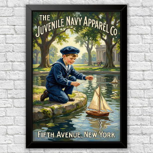 1920s Vintage Kinder Mode Reclame Poster