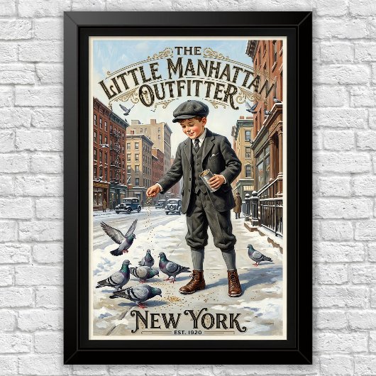 1920s Vintage Kinder Mode Reclame Poster