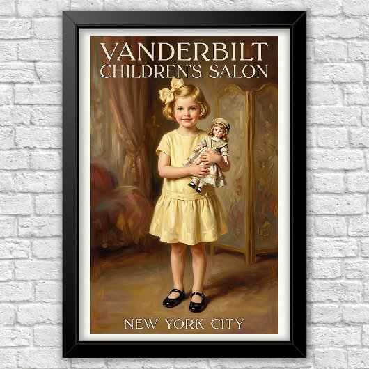 1920s Vintage Kinder Mode Reclame Poster