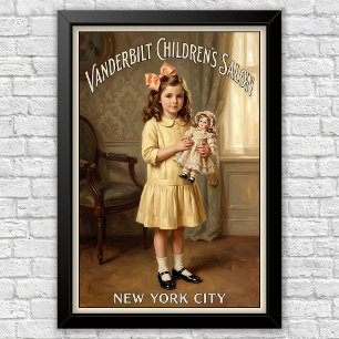1920s Vintage Kinder Mode Reclame Poster