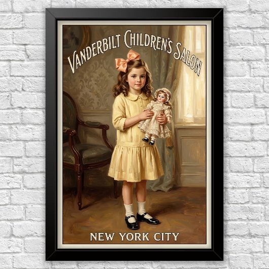 1920s Vintage Kinder Mode Reclame Poster