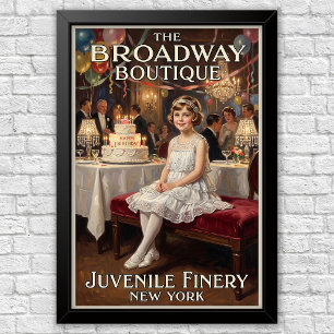 1920s Vintage Kinder Mode Reclame Poster