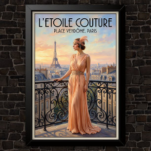 1920s Vintage Mode Reclame Poster