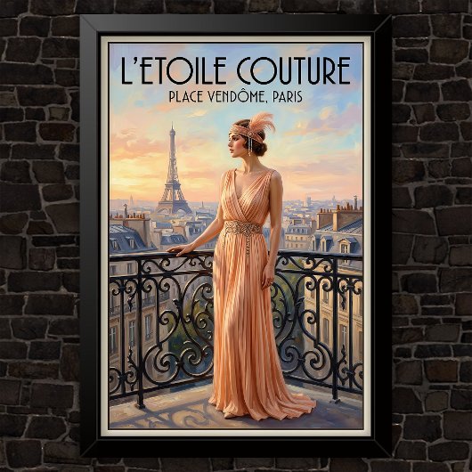 1920s Vintage Mode Reclame Poster