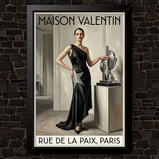 1920s Vintage Mode Reclame Poster