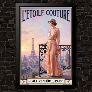 1920s Vintage Mode Reclame Poster