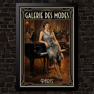 1920s Vintage Mode Reclame Poster