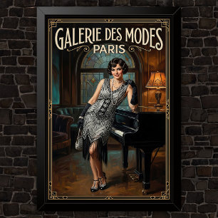 1920s Vintage Mode Reclame Poster