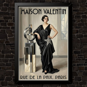 1920s Vintage Mode Reclame Poster