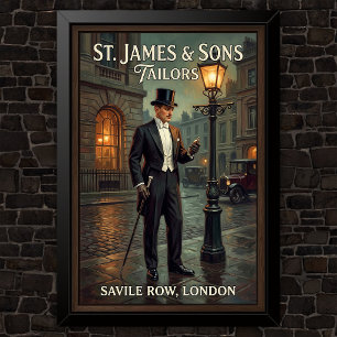 1920s Vintage Mode Reclame Poster