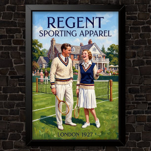 1920s Vintage Mode Reclame Poster